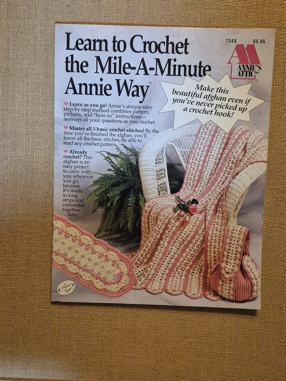 Vintage 1990's Lot Of 4 Mile-A-Minute Crochet Pattern Books - Picture 11 of 14